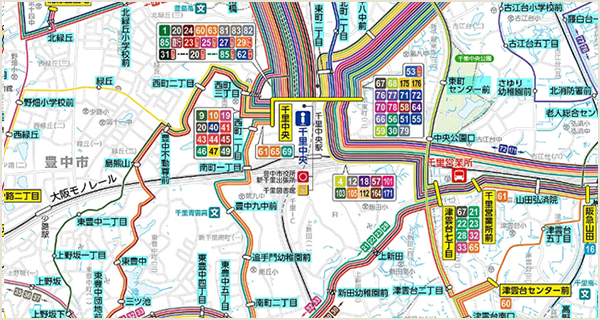 路線図 系統図 路線バス 阪急バス