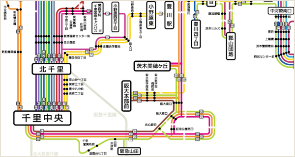 路線図 系統図 路線バス 阪急バス
